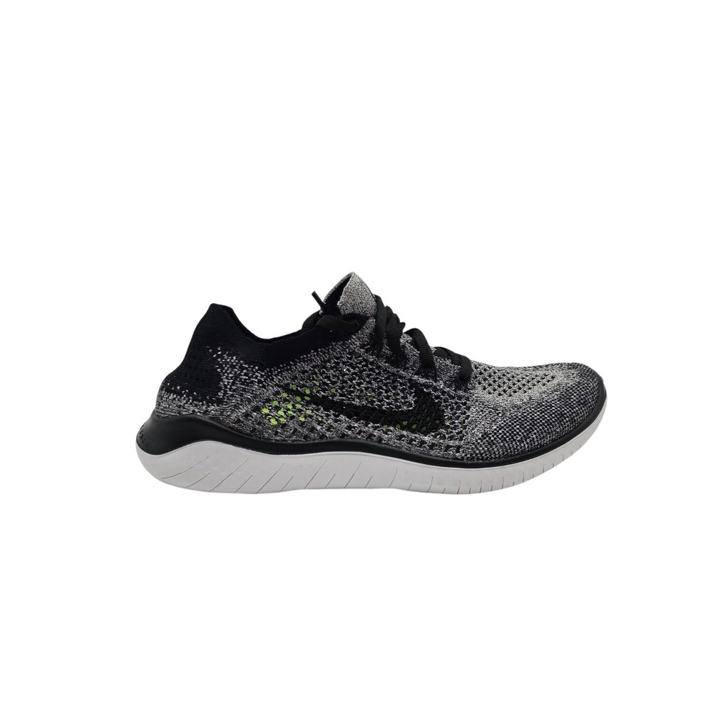 Nike Free RN Flyknit 2018 Womens Running Shoes Black White US 6 942839-101‎